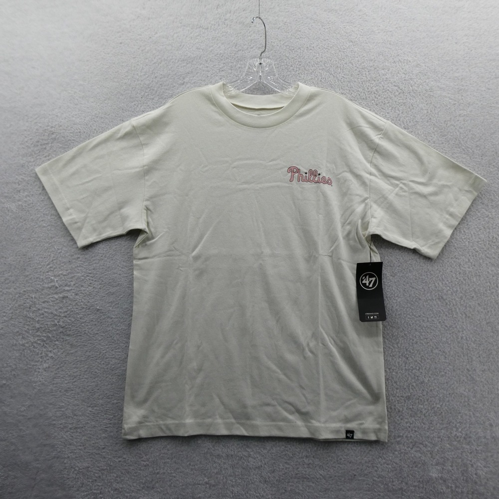 47 Brand Shirt Mens Medium Phillies Cream From Philly With Love Cotton MLB